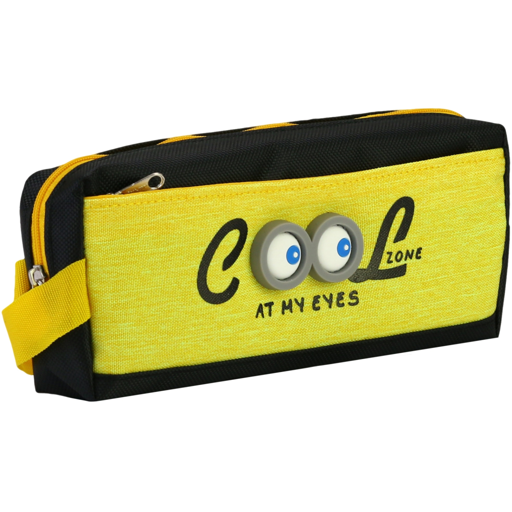 Пенал Cool For School 2 відділення Жовтий (C-6402-yellow) - зображення 1
