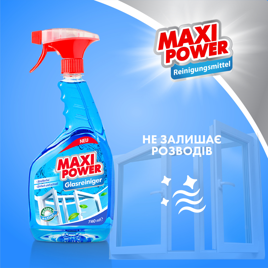 Засіб для миття скла Maxi Power 740 мл (4823098410782) - зображення 2