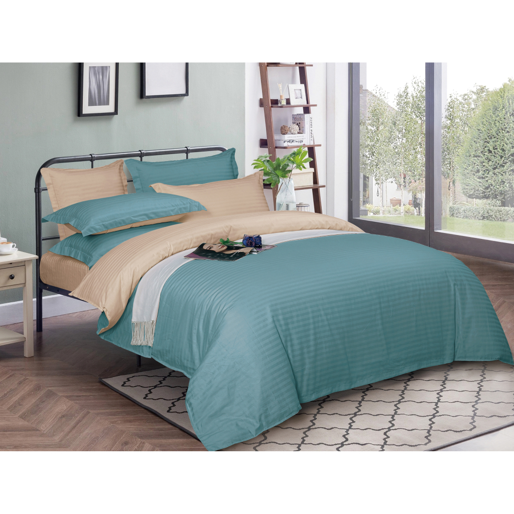 Постільна білизна MirSon Satin Stripe 30-0015 + 30-0004 Gavenia 220х240 King Size (2200005260883) - зображення 1