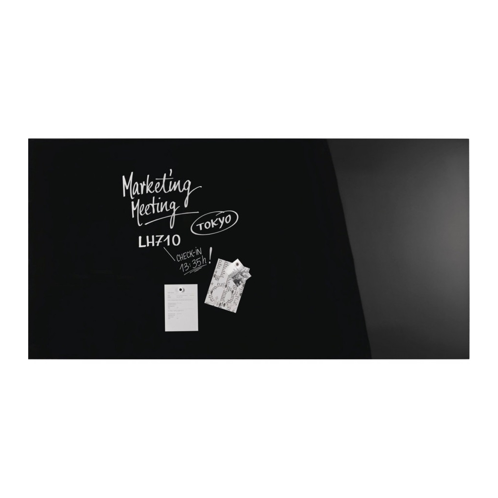 Офісна дошка Magnetoplan скляна магнітно-маркерна 2000x1000 чорна Glassboard-Black (13409012) - зображення 5