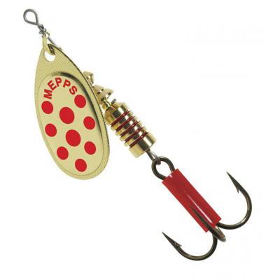 Блешня Mepps Aglia Decorees gold/red dots 3.5гр №1 (30117 001) - зображення 1