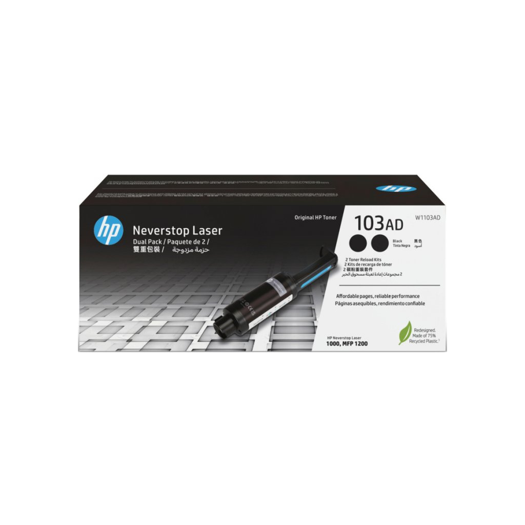 Тонер-картридж HP Neverstop 103AD Toner Reload Kit 2-Pack (W1103AD) - зображення 1
