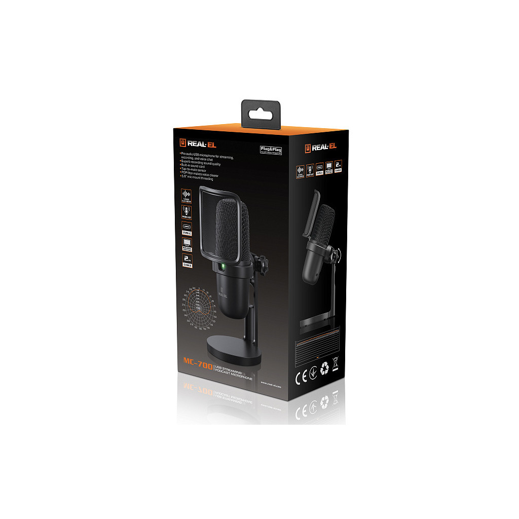 Мікрофон REAL-EL MC-700 Black - зображення 8
