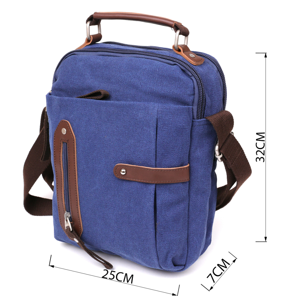 Сумка Vintage Текстильна Синя (20156) - зображення 3