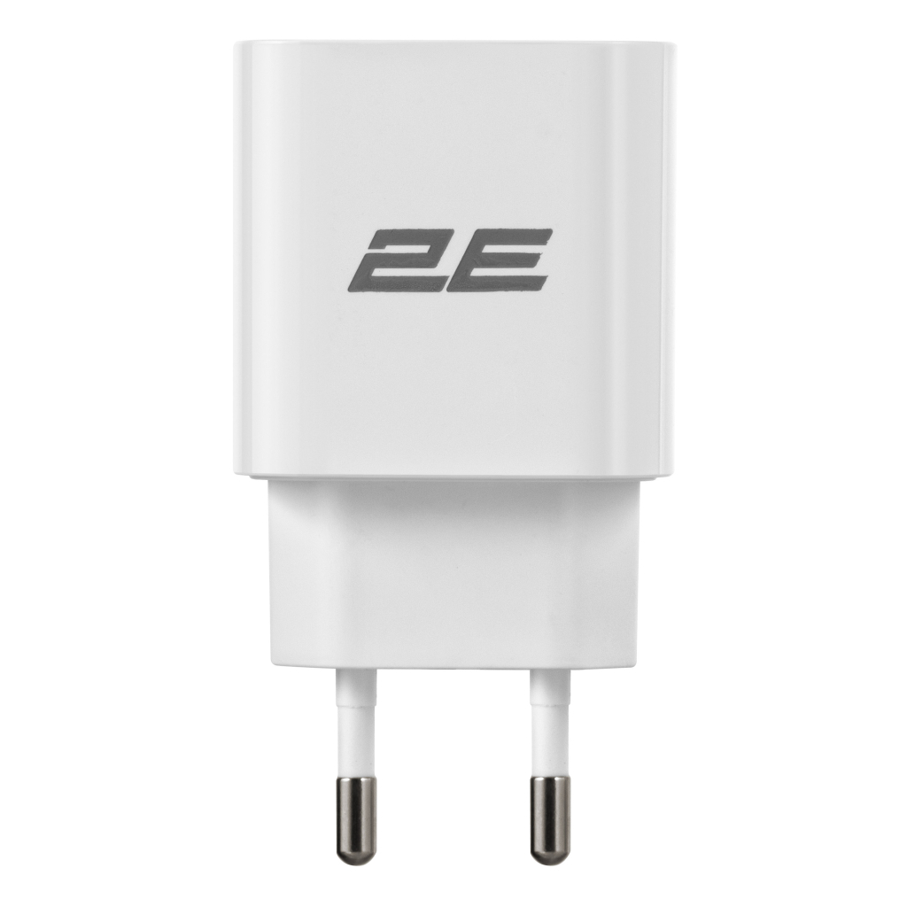 Зарядний пристрій 2E 30W USB-C PD white (2E-WC1USBC30W-W) - зображення 1