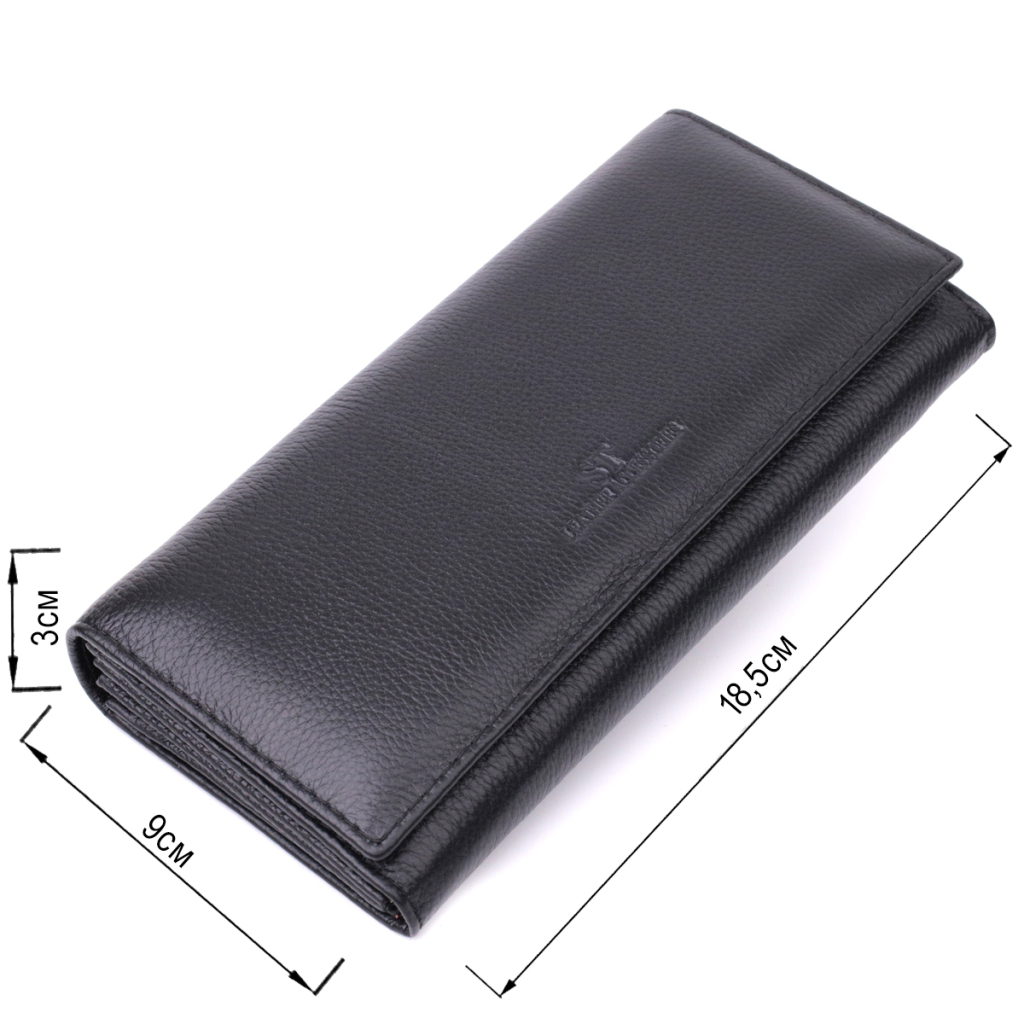 Гаманець ST Leather З натуральної шкіри Чорний (22523) - зображення 3
