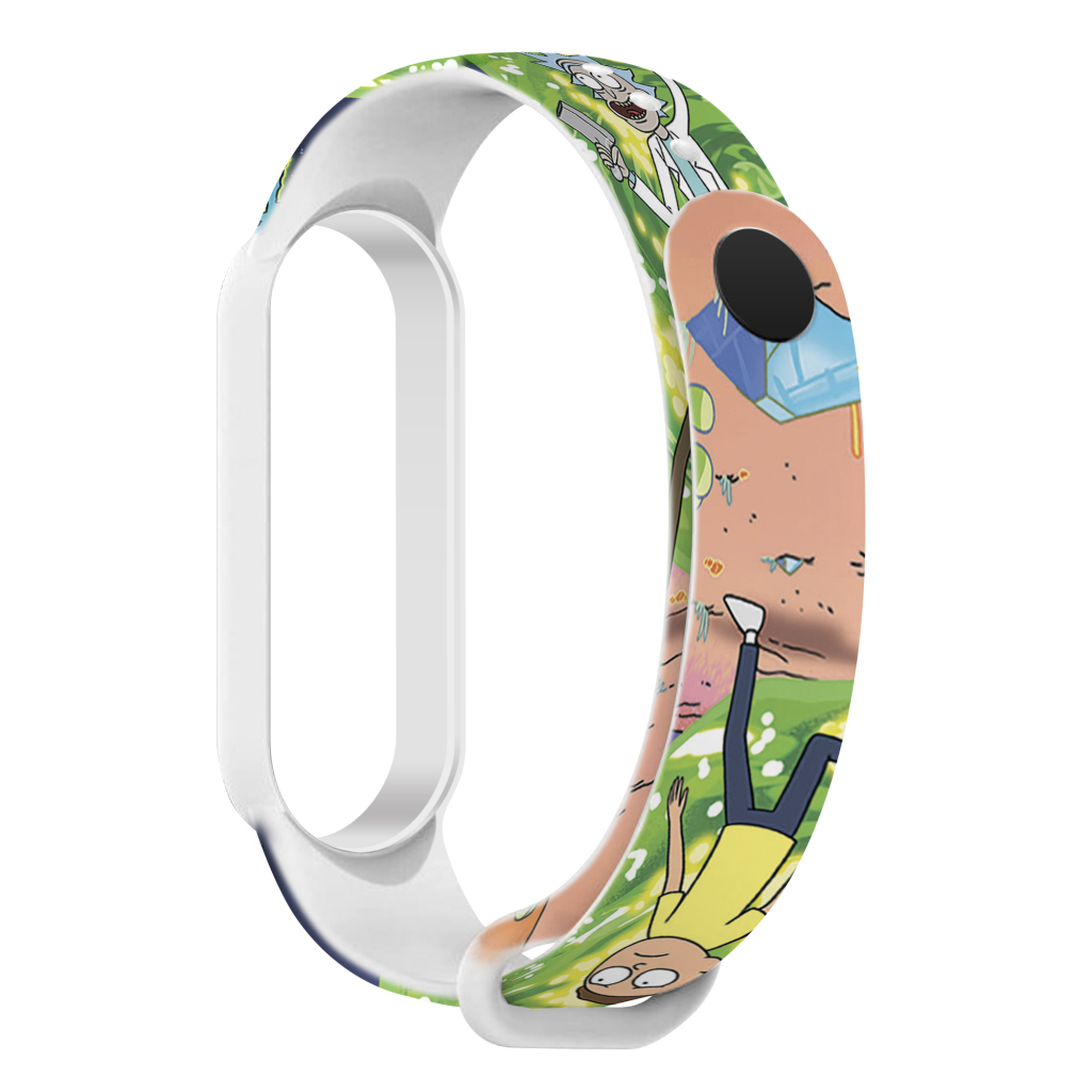 Ремінець до фітнес браслета Armorstandart RM для Xiaomi Mi Band 7/6/5 Cartoon White (ARM59272) - зображення 1