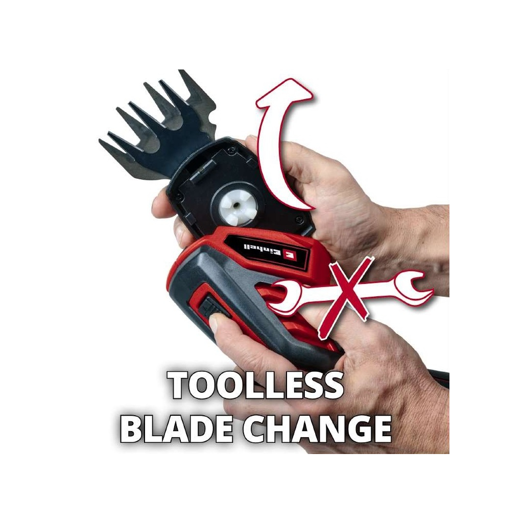 Кущоріз Einhell GC-CG 3,6/70 Li WT, 3.6В 2 Аг, 70/110мм, крок різу 8мм, 0.8кг (3410365) - зображення 5