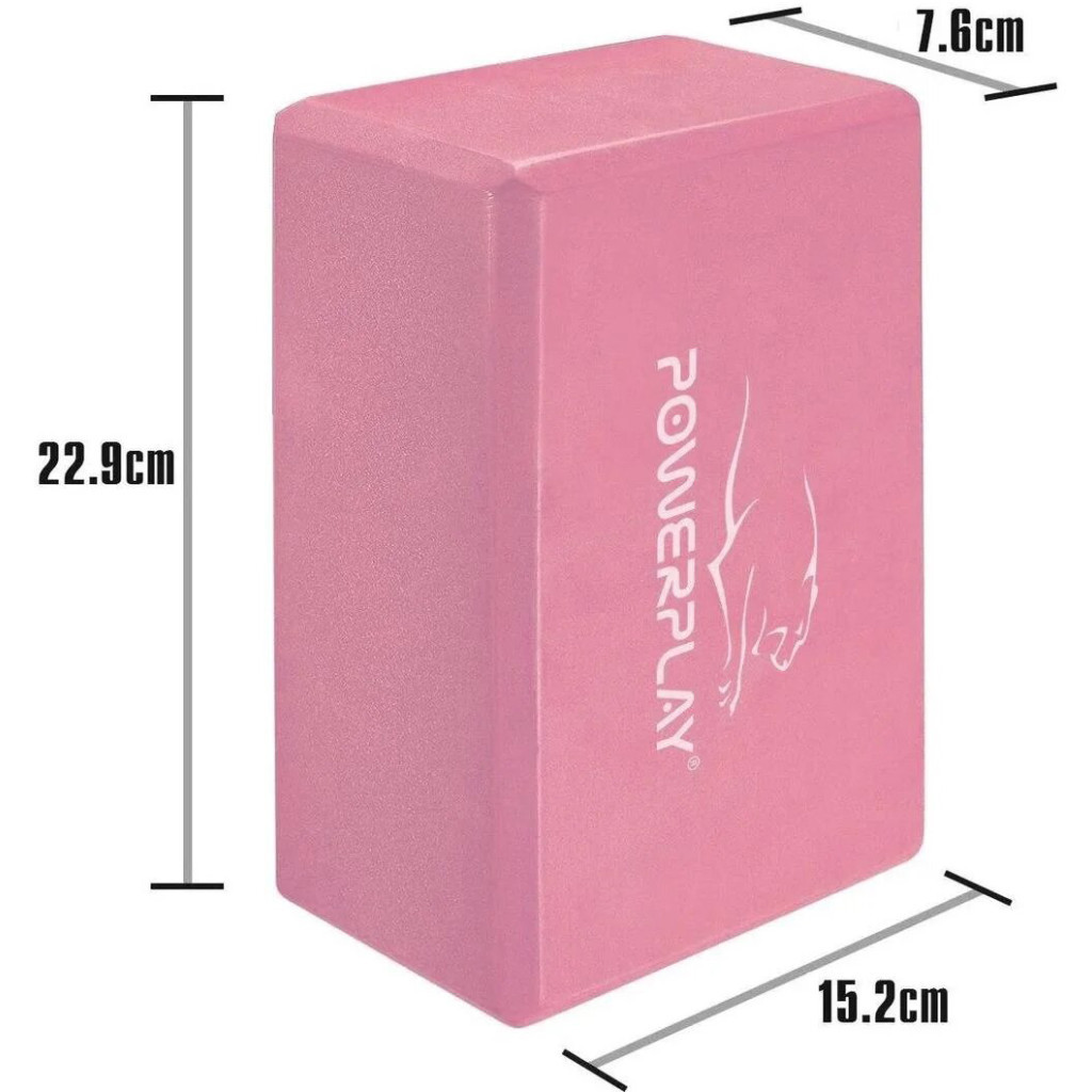 Блок для йоги PowerPlay 4006 Yoga Brick Рожевий (PP_4006_Pink_Yoga_Brick) - зображення 2
