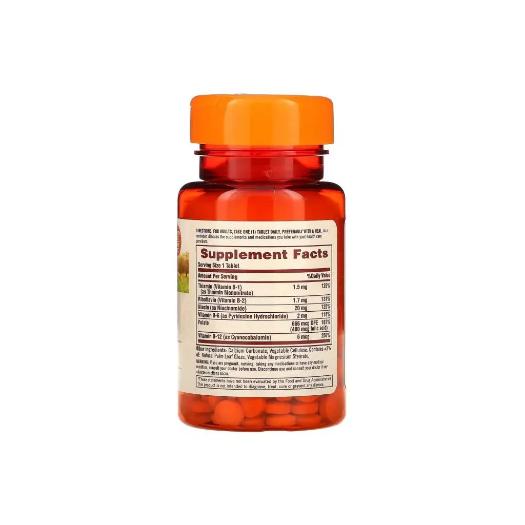 Вітамін Sundown Комплекс вітамінів B, B-Complex, Sundown Naturals, 100 таблеток (SDN-00601) - зображення 2