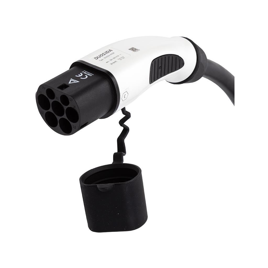 Зарядний кабель для електромобіля Duosida Type 2, 32A, 22kW, 3-фазный, 5м (EV200153) - picture 3