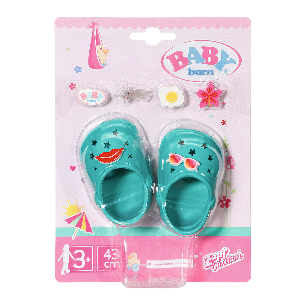 Аксесуар до ляльки Zapf Baby Born Святкові сандалі зі значками Зелені (828311-6) - зображення 1