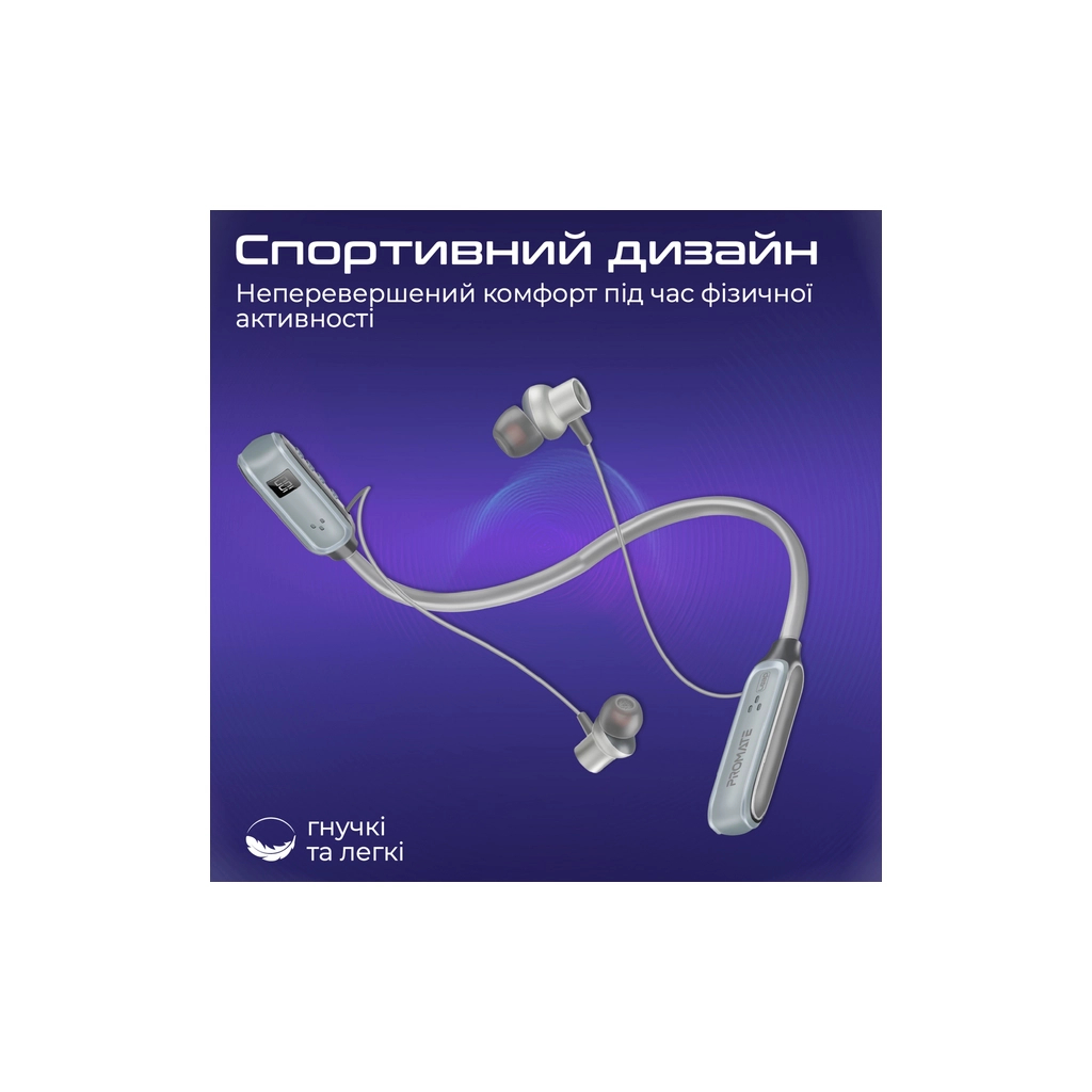 Навушники Promate Leap Silver (leap.silver) - зображення 3