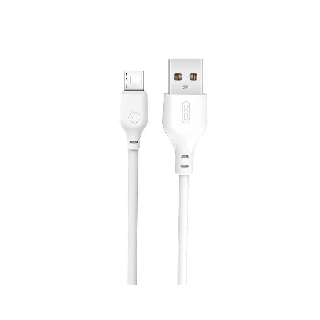 Дата кабель USB 2.0 AM to Micro 5P 2.0m 2.1A white XO (NB103-M2-WH) - зображення 1