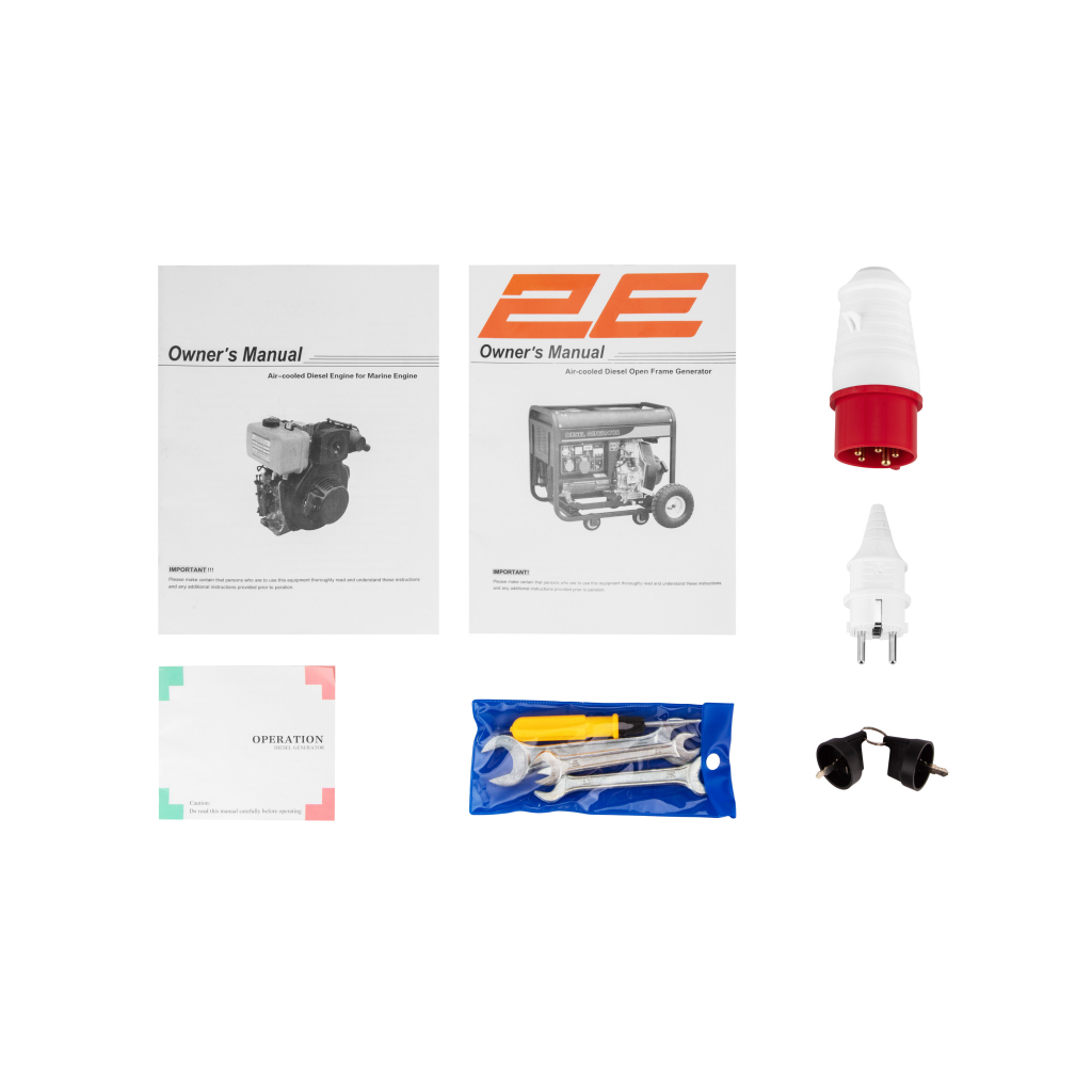 Генератор 2E Diesel, 3 фази, 6/6.6кВт, ручний/електростарт, AVR (2E-BSD7000TXE) - зображення 10