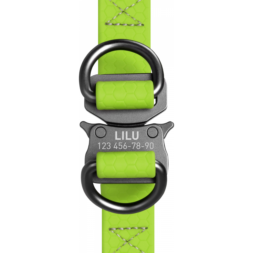 Шлея для собак WAUDOG Waterproof з QR-паспортом L Ш 25 мм Д 60-90 см салатова (27675) - зображення 2