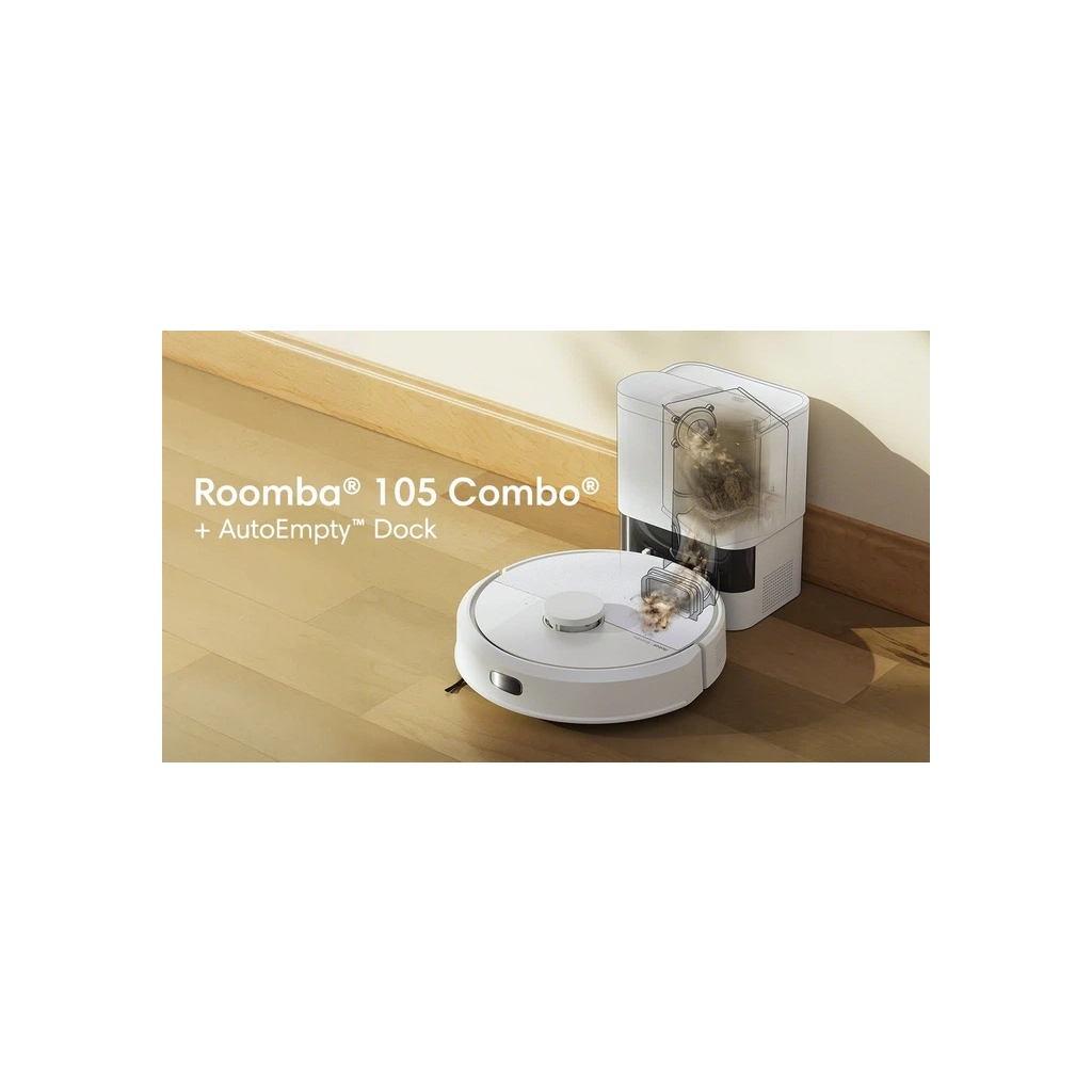 Пилосос iRobot Roomba Combo 105 + AutoEmply dock (White) (y351240) - зображення 5