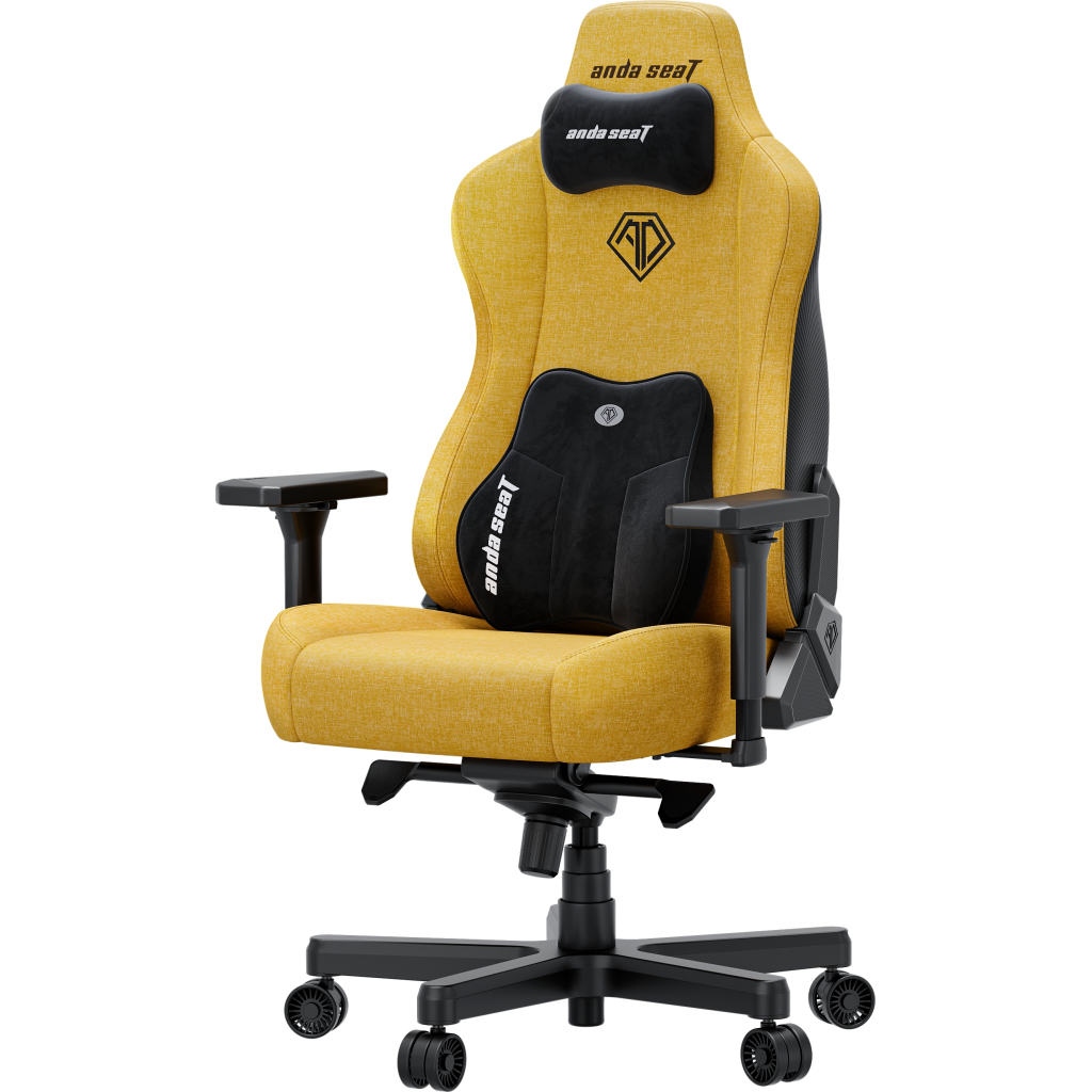 Крісло ігрове Anda Seat Kaiser 3E Fabric XL Bright Yellow (AD23YC-XL-09-Y-CF-Y01) - зображення 3