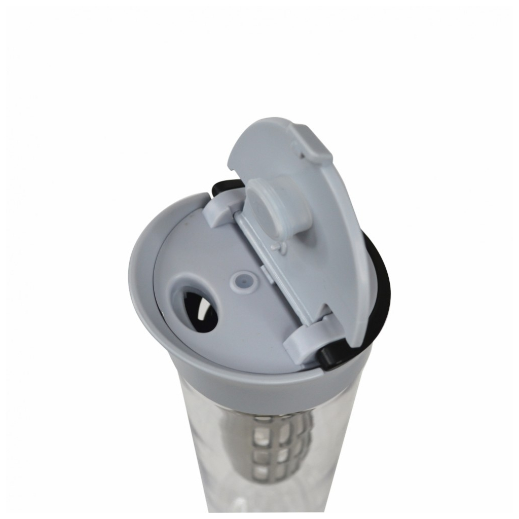 Пляшка для води Line Art Clear 800 мл сіро/чорна (20223LA-01) - зображення 4