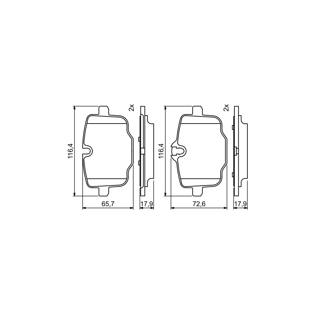 Гальмівні колодки Bosch 0986494759 - зображення 3