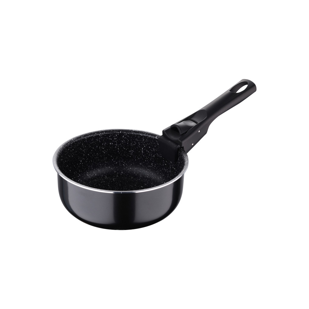 Ківш Bergner Click & cook black, набір зі знімною ручкою 16/18/20 см, 4 предмети (BG-31602-BK) - зображення 3