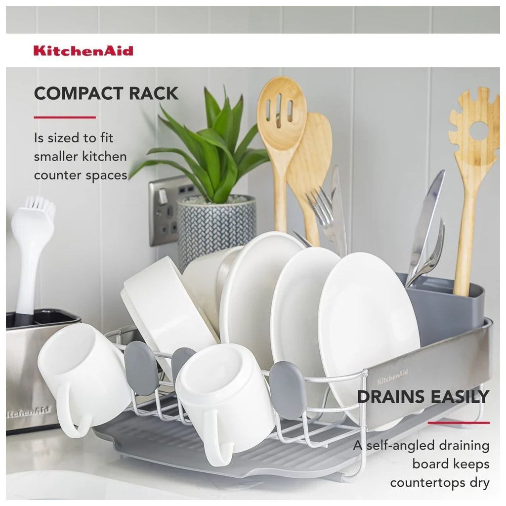 Сушарка для посуду KitchenAid Sinkware 41 x 33 x 17 см сірий (KEG895BXCGA) - зображення 6