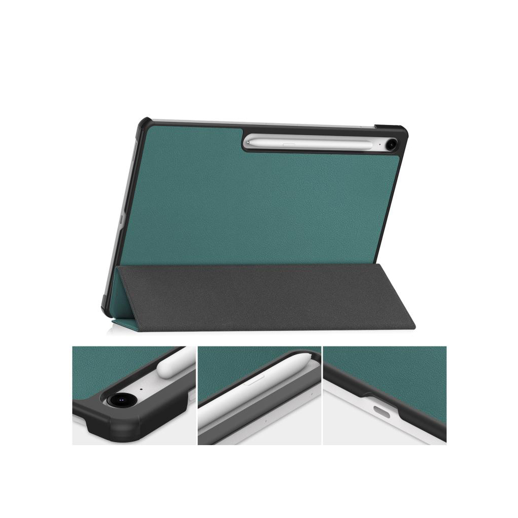 Чохол до планшета BeCover Smart Case Samsung Galaxy Tab S10 FE Plus (SM-X620/SM-X626) 13.1" Dark Green (713383) - зображення 6