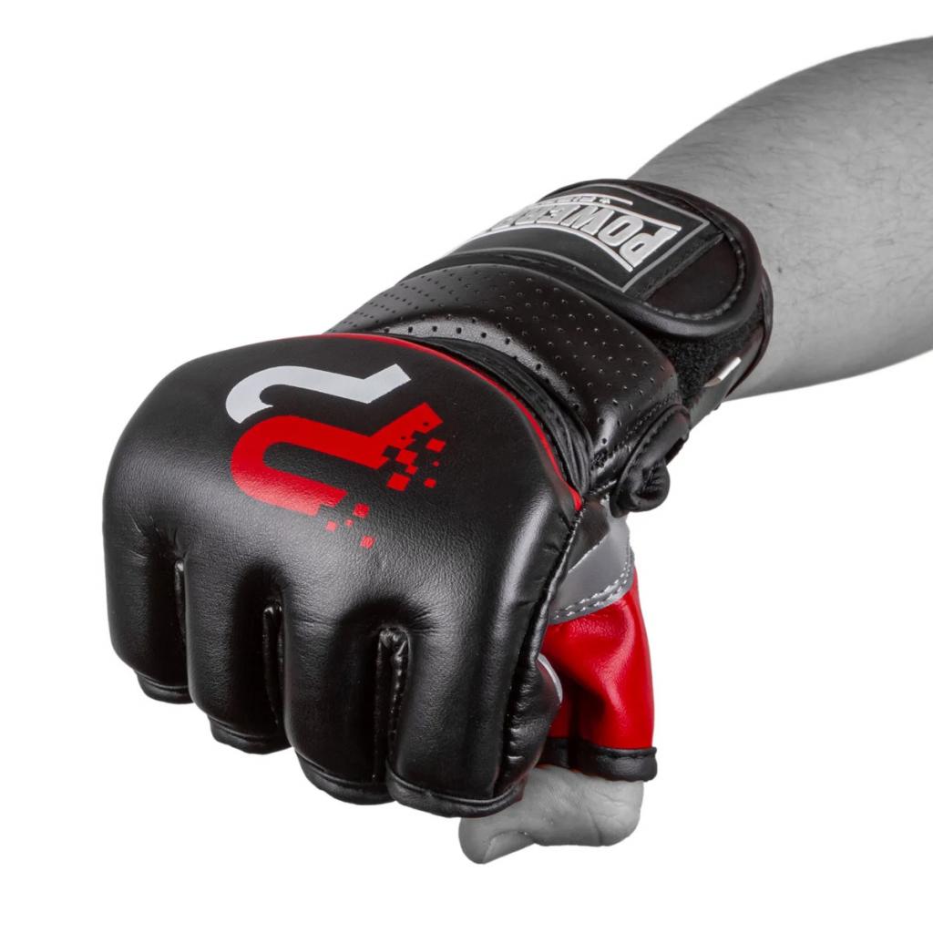 Рукавички для MMA PowerPlay 3093 L Black (PP_3093_L_Black) - зображення 3