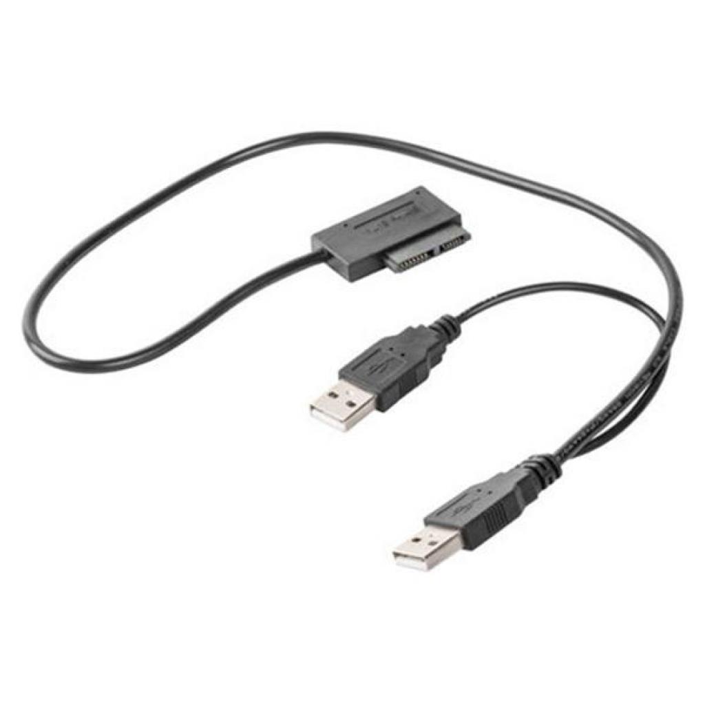 Перехідник USB 2.0 to Slimline SATA 13 pin Cablexpert (A-USATA-01) - зображення 2