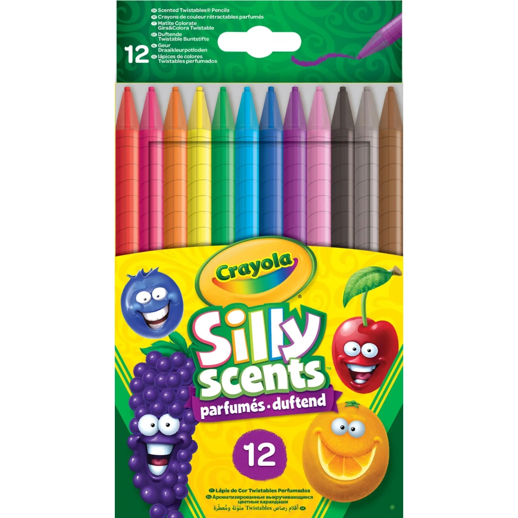 Олівці кольорові Crayola Silly Scents Твістщо викручуються (washable) з ароматом, 12 (256357.024) - зображення 1