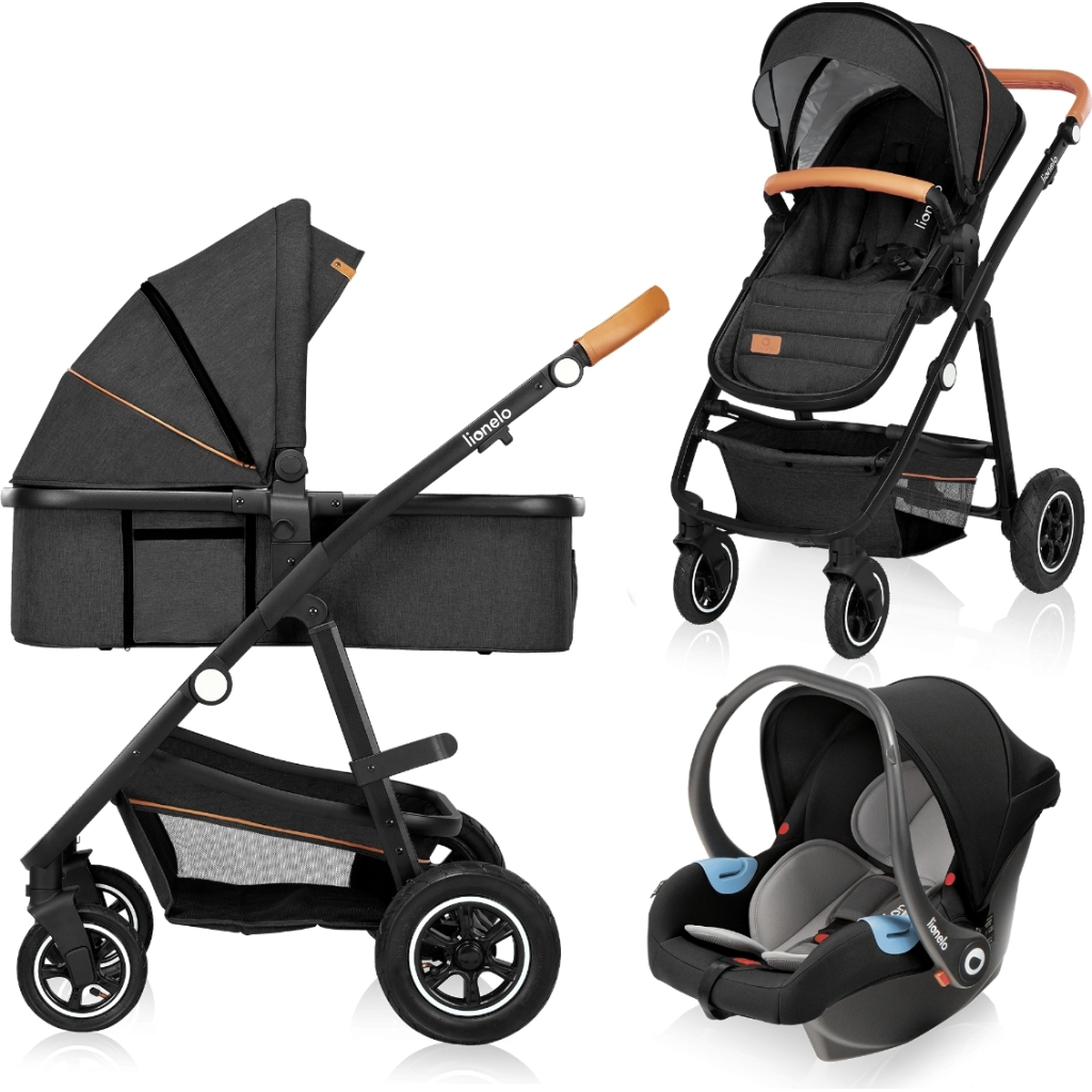 Коляска Lionelo 3 в 1 Amber Grey Graphite (LO-AMBER GREY GRAPHITE (3in1)) - зображення 1