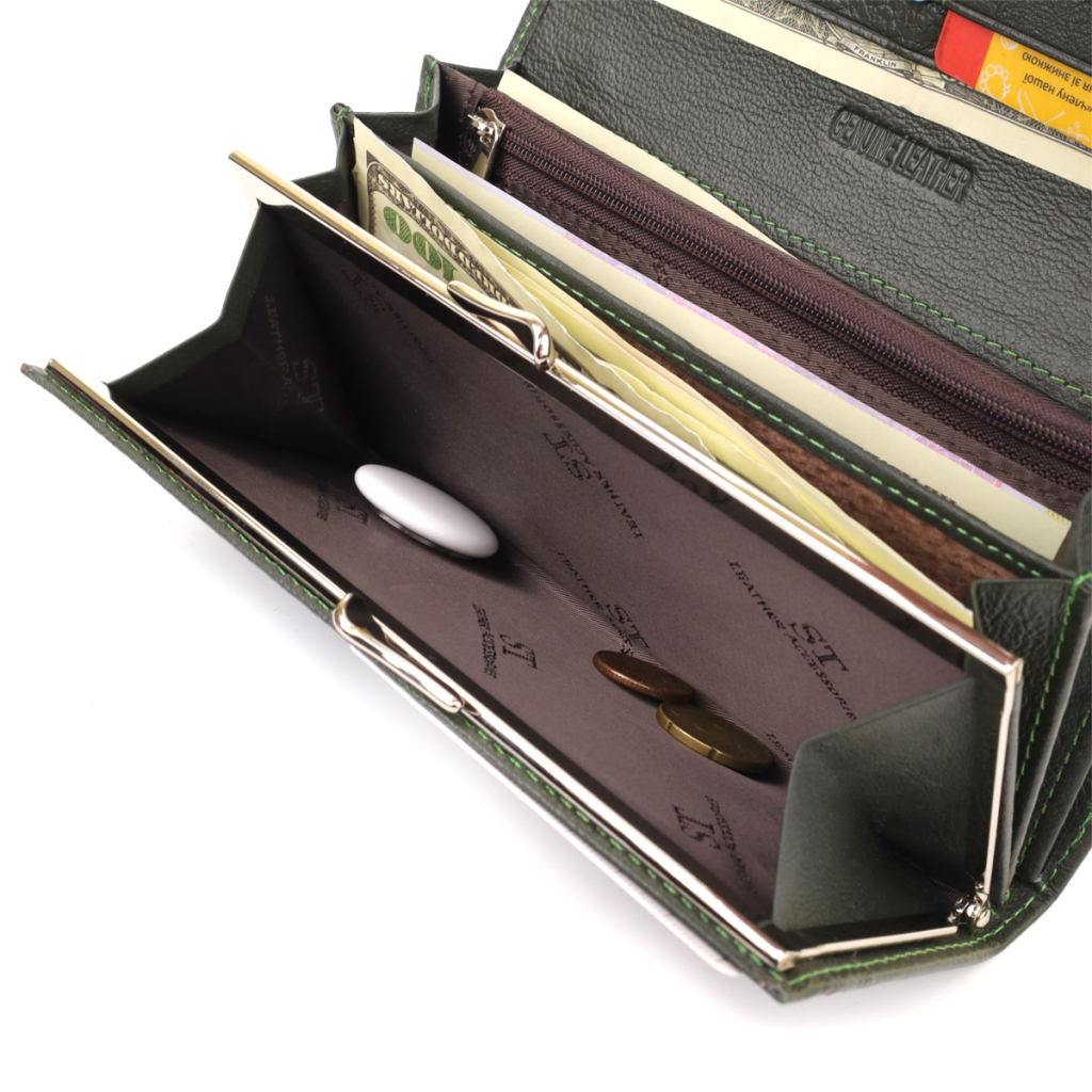 Гаманець ST Leather Зелений (22744) - зображення 7
