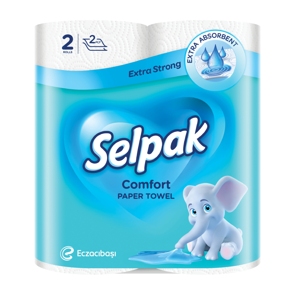 Паперові рушники Selpak Сomfort 2 шари 2 рулони (8690530008847) - зображення 1