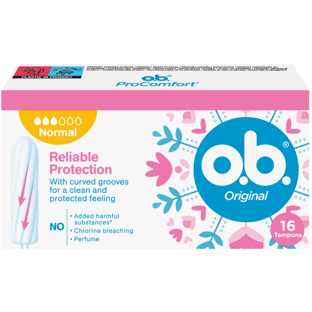 Тампони o.b. Original Normal 16 шт. (3574660089318/3574661350134) - изображение 1