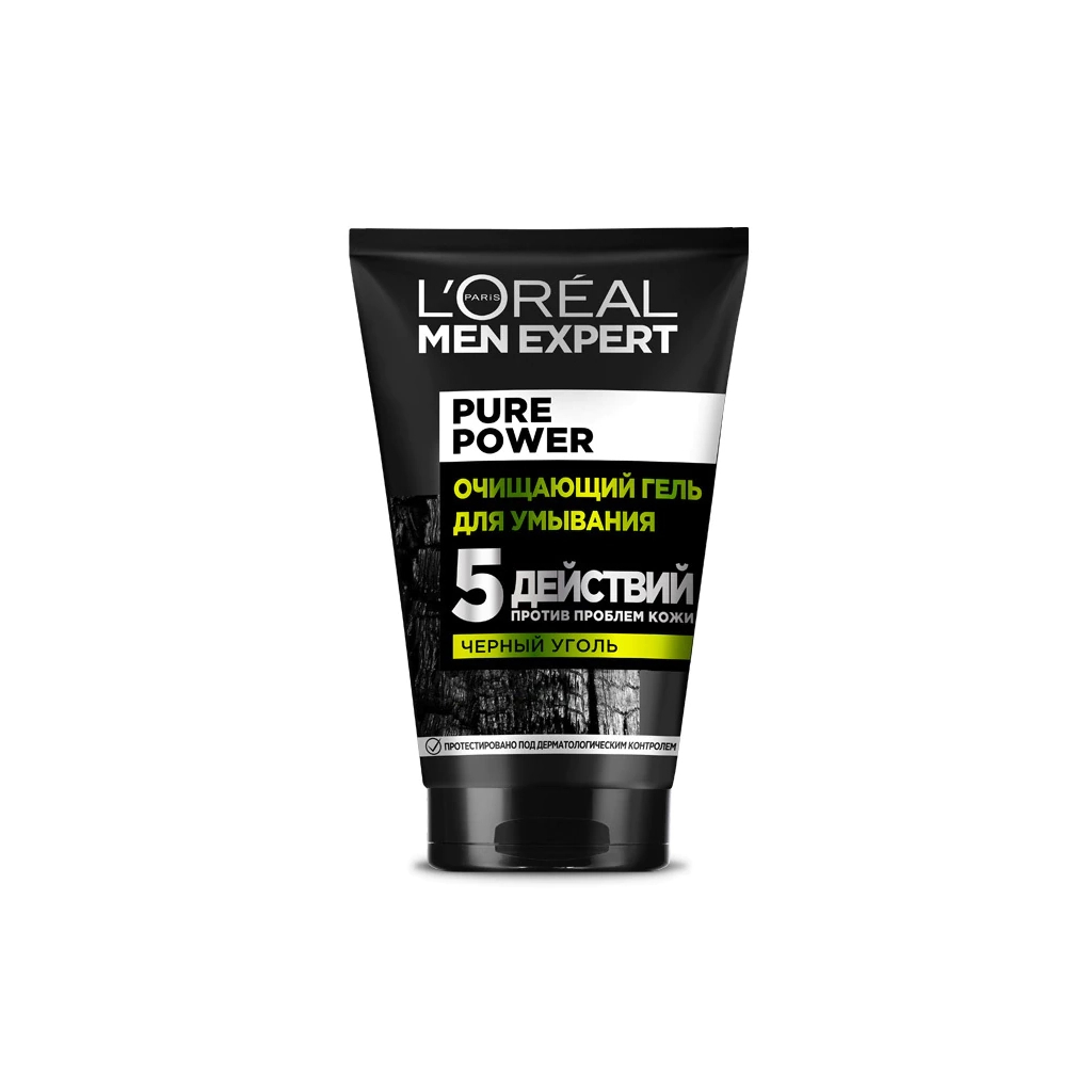 Гель для вмивання L'Oreal Paris Men Expert Pure Power 100 мл (3600523708093) - зображення 1