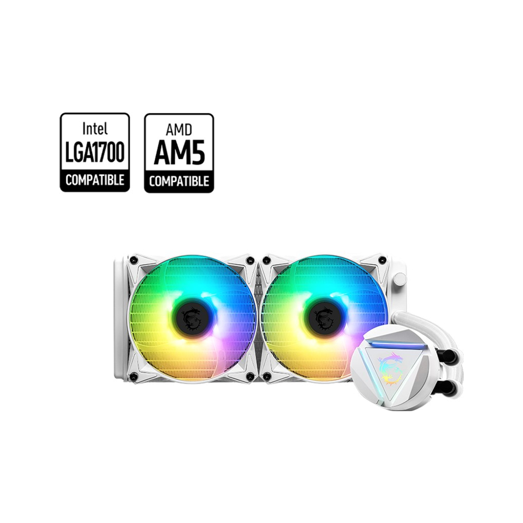 Система рідинного охолодження MSI MAG CoreLiquid 240R V2 White - зображення 5