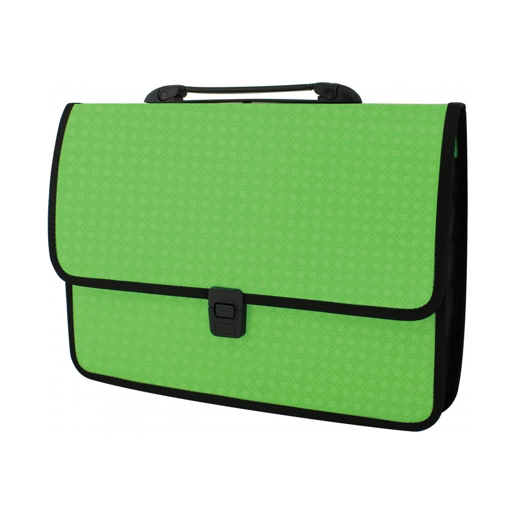 Папка - портфель Economix на застібці, фактура Вишиванка, салатовий (E31641-13) - зображення 1