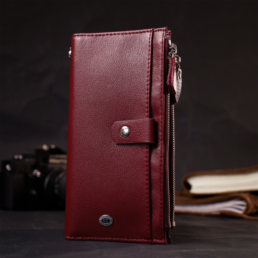 Гаманець ST Leather Бордовий (19433) - зображення 9