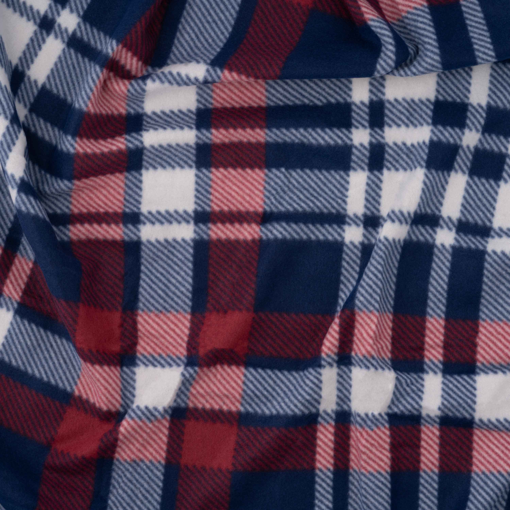 Плед Ardesto Fleece 100% поліестер, клітинка, синьо-бордовий 130х160 см (ART0719PB) - зображення 5