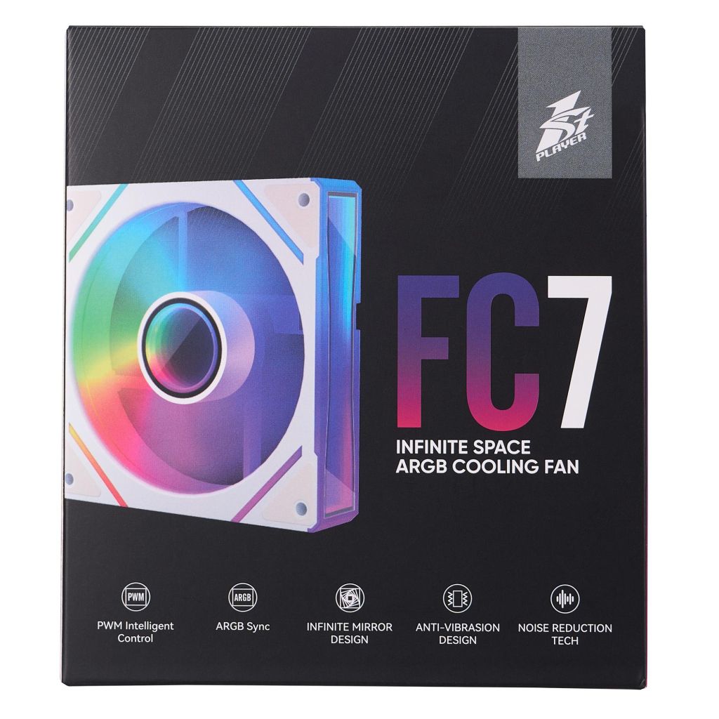 Кулер до корпусу 1stPlayer FC7 White (FC7-WH-1IN1) - зображення 9