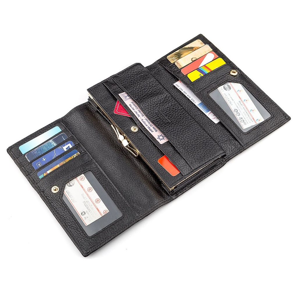 Гаманець Boston З натуральної шкіри Чорний (18489) - зображення 7