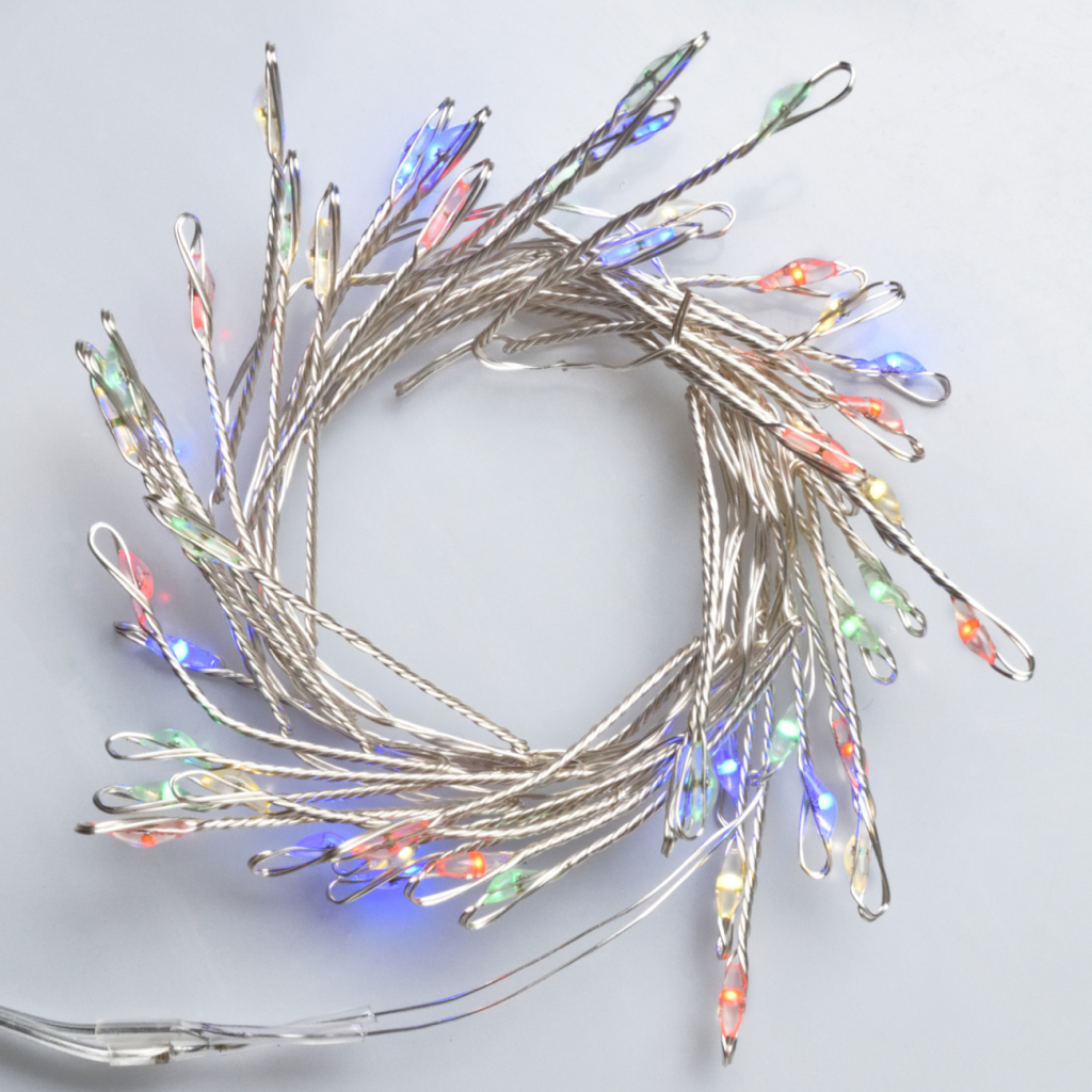 Гірлянда YES! Fun Кластер на мідному дроті 50 LED Різнокольорова 1 м Статична на батарейках (975019) - зображення 1