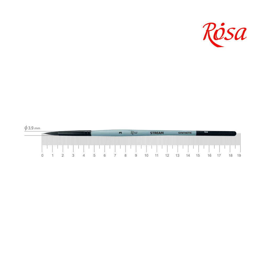 Пензлик для малювання Rosa Синтетика кругла, STREAM 132, № 3 (4823098517214) - зображення 1