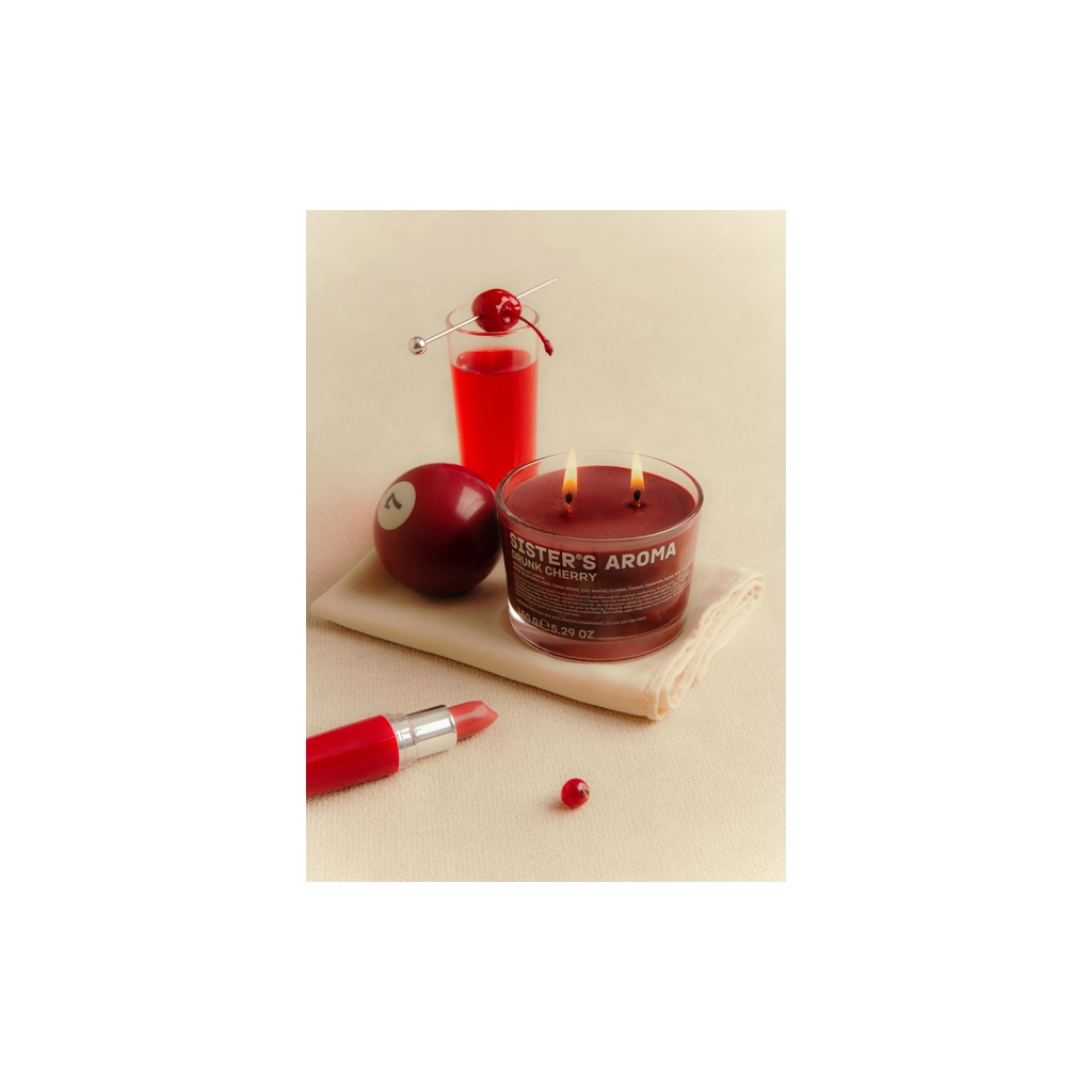 Ароматична свічка Sister's Aroma Drunk Cherry 150 г (4820227785452) - зображення 3