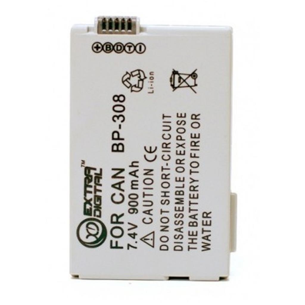 Акумулятор до фото/відео Extradigital Canon BP-308B (DV00DV1077) - зображення 1