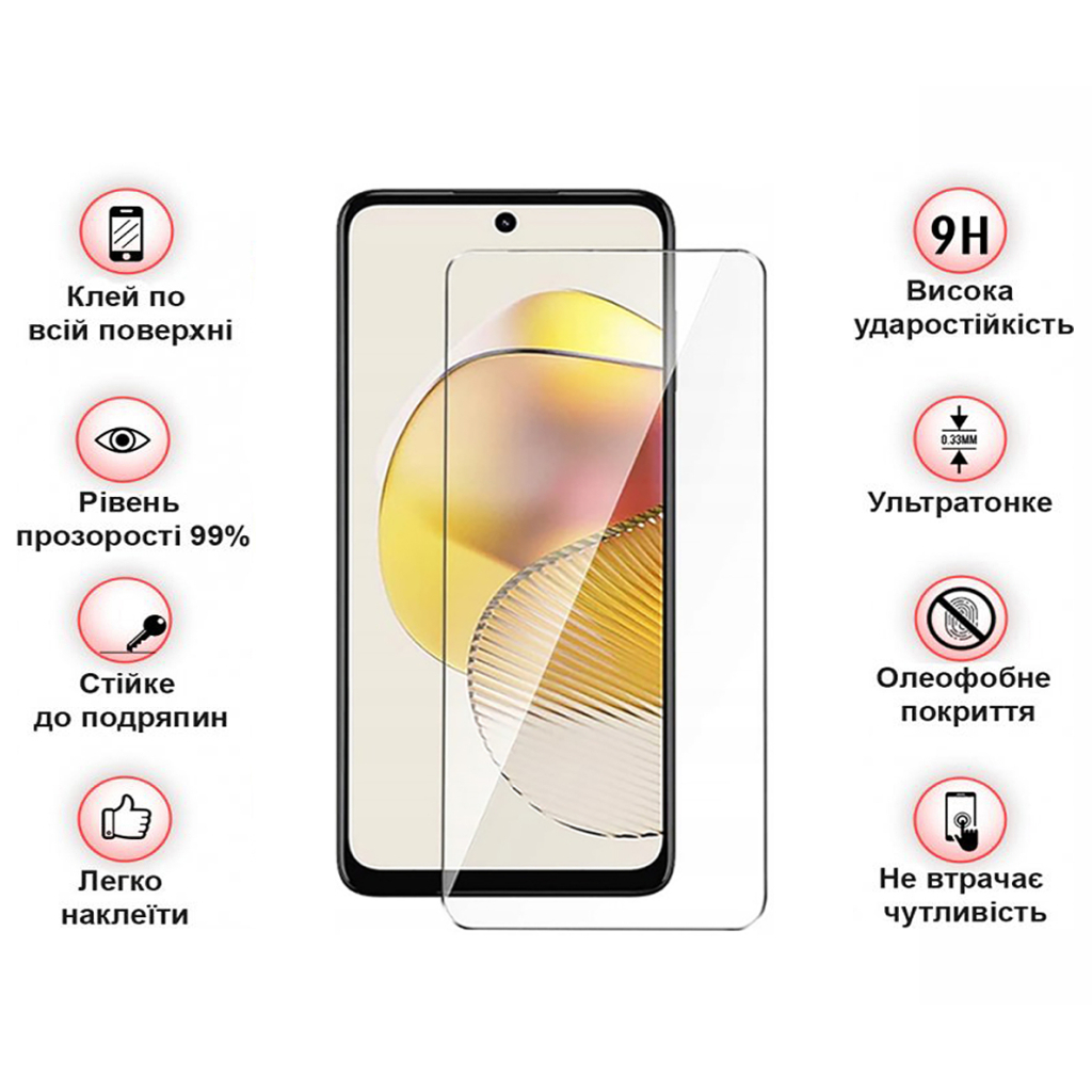 Скло захисне BeCover Motorola Moto G73 3D Crystal Clear Glass (709738) - зображення 4