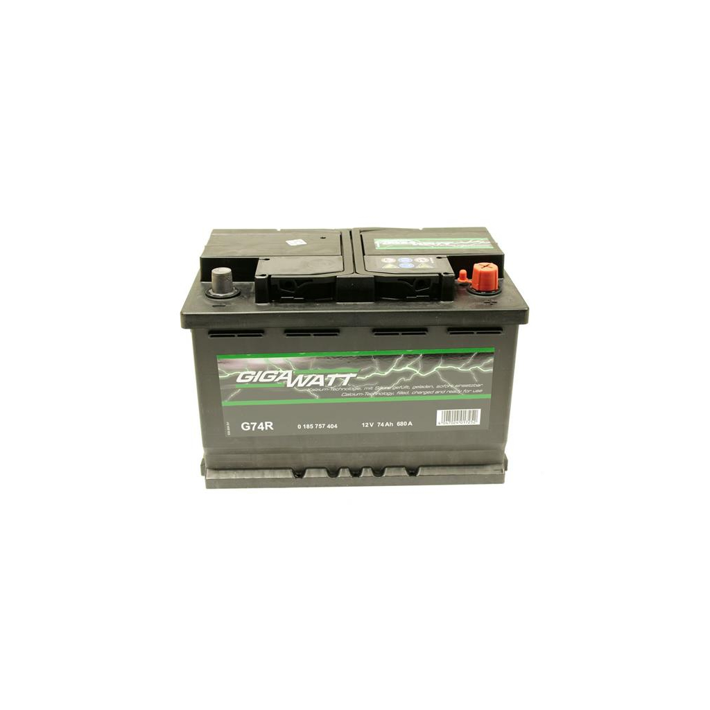 Акумулятор автомобільний GigaWatt 74А (0185757404) - зображення 1