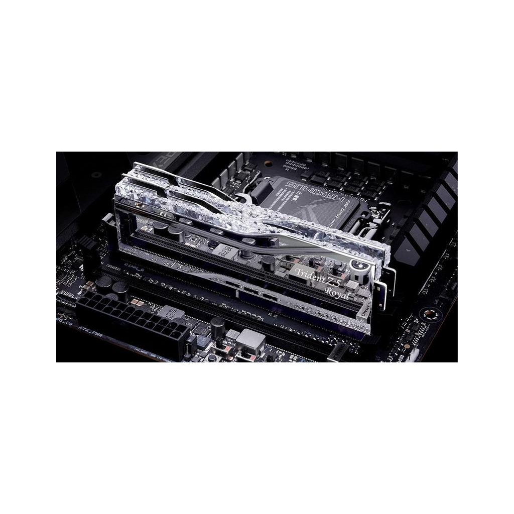 Модуль пам'яті для комп'ютера DDR5 64GB (2x32GB) 6400 MHz Trident Z5 Royal Silver G.Skill (F5-6400J3239G32GX2-TR5S) - зображення 4