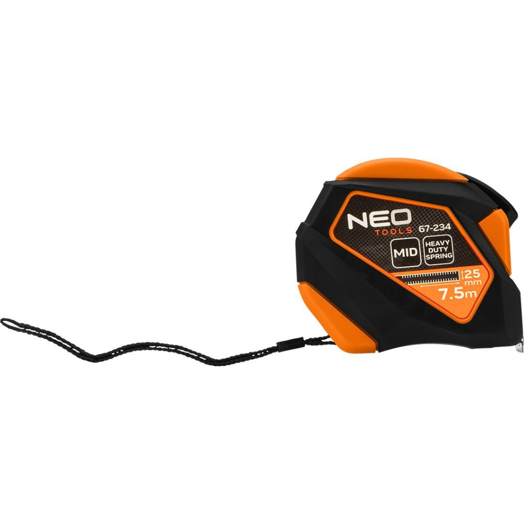 Рулетка Neo Tools 7.5мx25мм, з фіксатором змотування, магніт (67-234) - зображення 7
