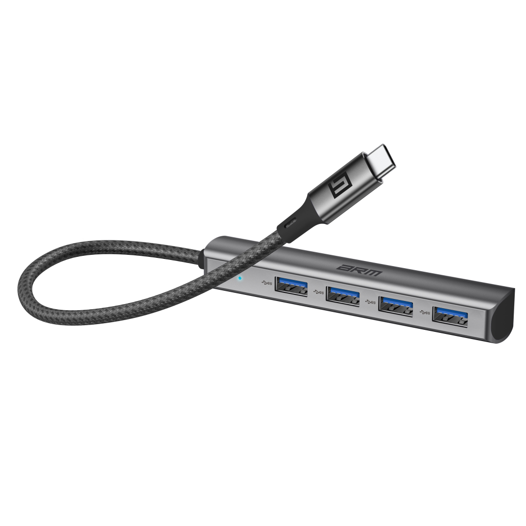 Концентратор Armorstandart USB-C to 4USB Grey (ARM69364) - зображення 3